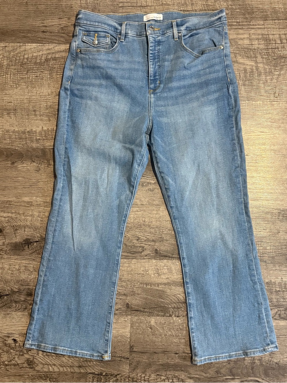 LOFT Made And Loved Jeans Women’s 14 Blue Kick Crop Denim